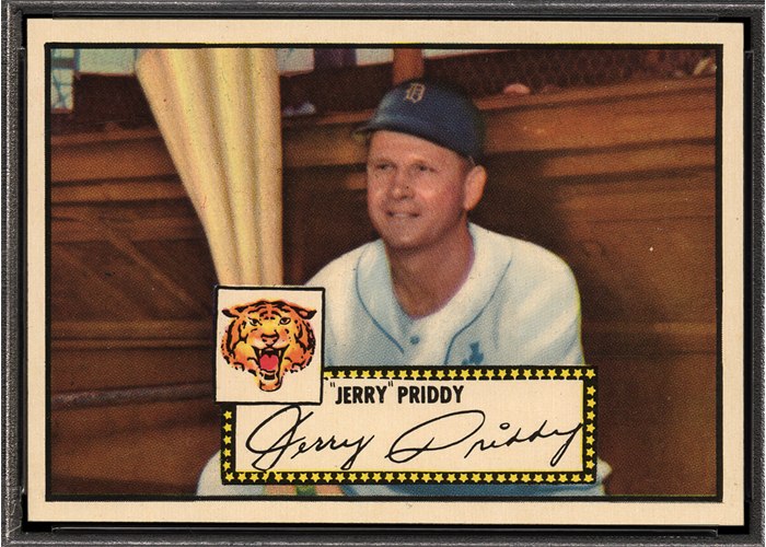 1952 Topps #28 Jerry Priddy