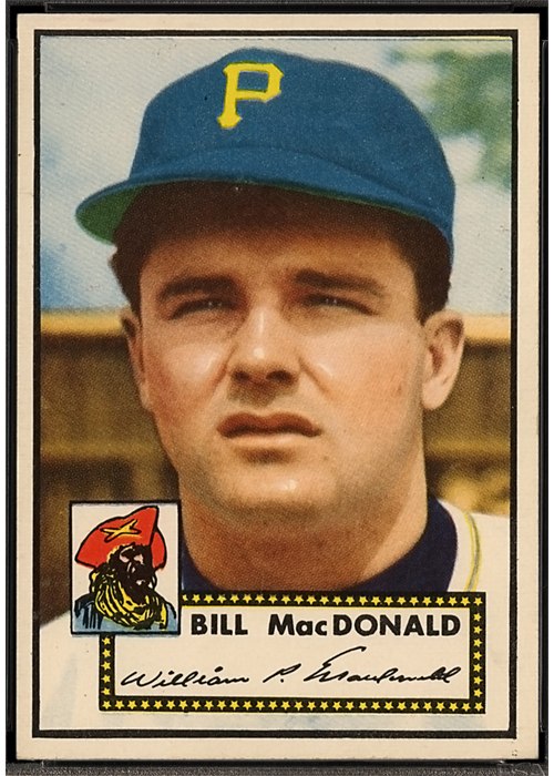 1952 Topps #138 Bill Macdonald