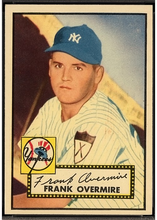 1952 Topps #155 Frank Overmire (Stubby Overmire)