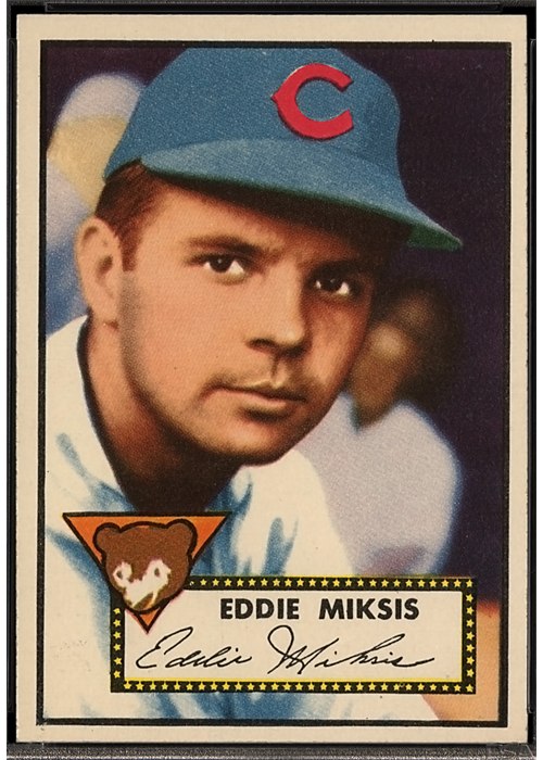 1952 Topps #172 Eddie Miksis