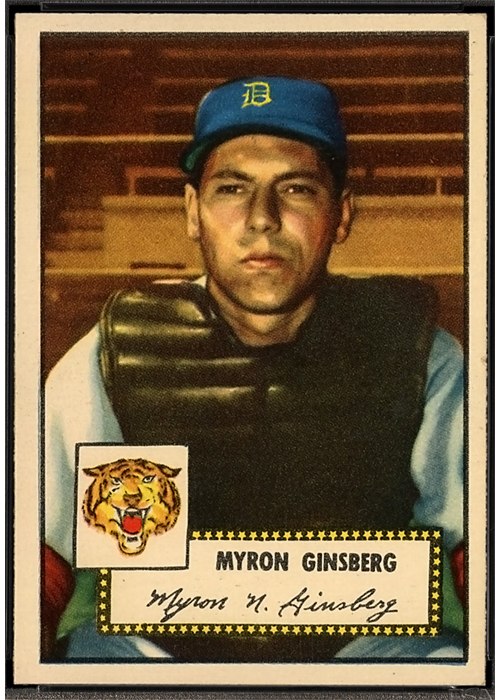 1952 Topps #192 Myron Ginsberg (Joe Ginsberg)