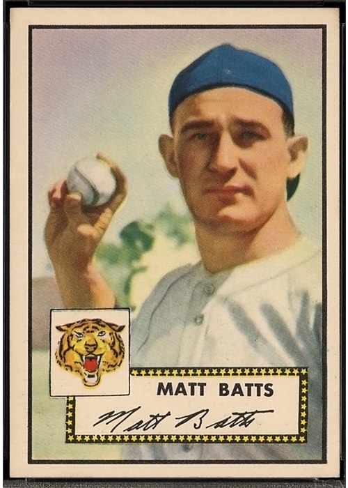 1952 Topps #230 Matt Batts
