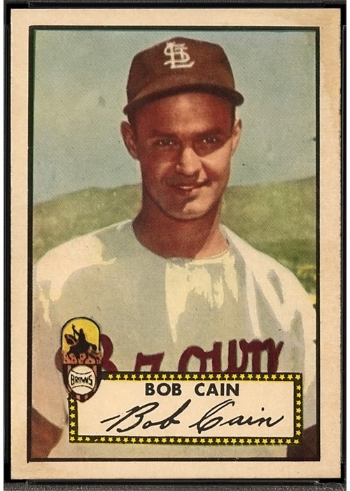 1952 Topps #349 Bob Cain