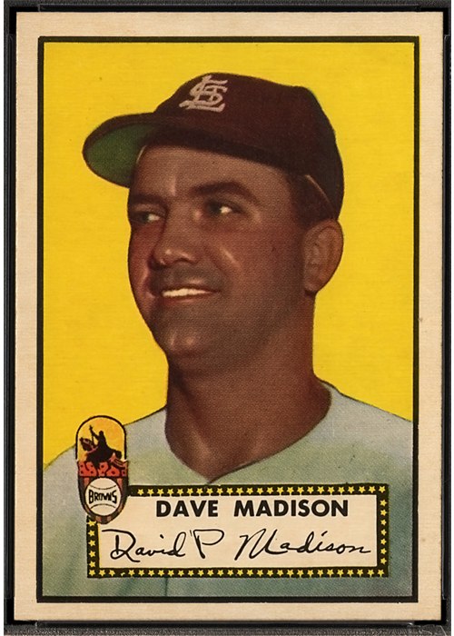 1952 Topps #366 Dave Madison