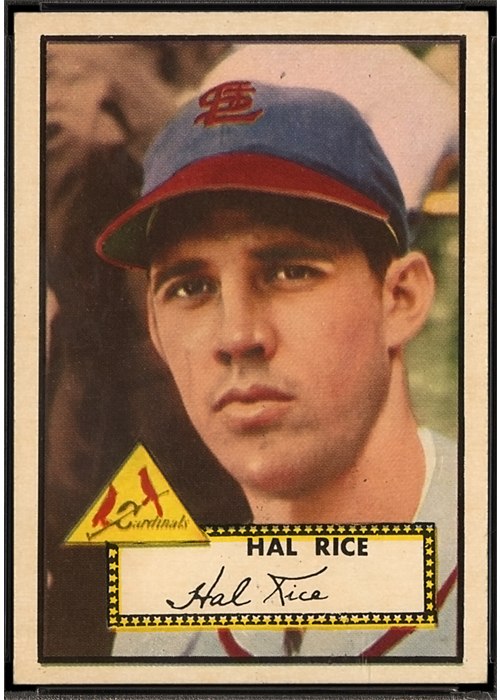 1952 Topps #398 Hal Rice