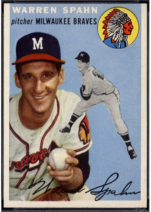 1954 Topps #20 Warren Spahn