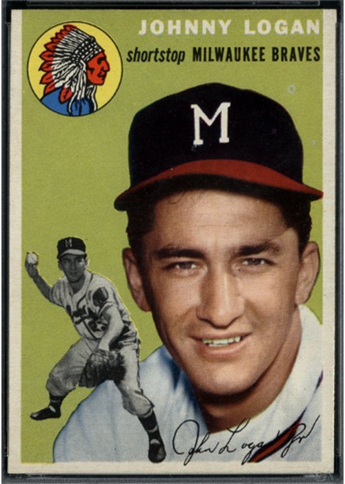 1954 Topps #122 Johnny Logan