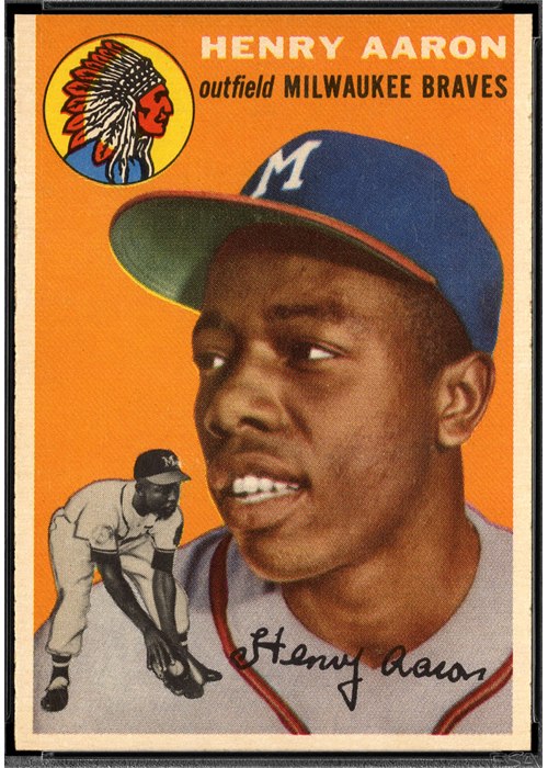 1954 Topps #128 Hank Aaron (Henry Aaron)
