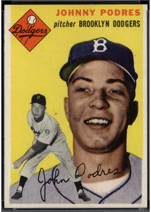 1954 Topps #166 Johnny Podres